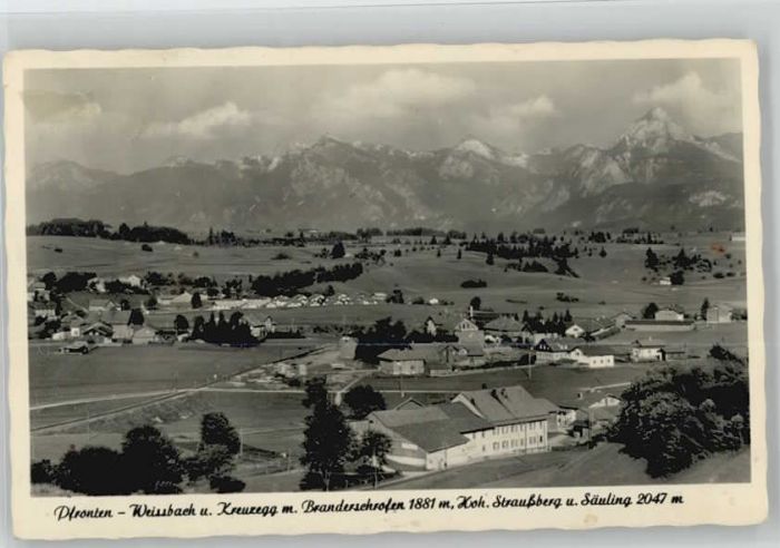 Pfronten Ostallgaeu Bayern Weissbach Kreuzegg Branderschrofen