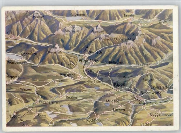 Pfronten Ostallgaeu Bayern Fliegeraufnahme