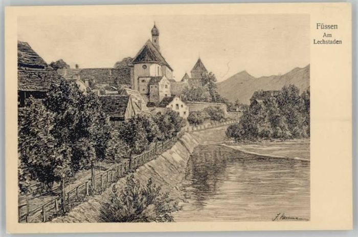 Fuessen echstaden Künstlerkarte *