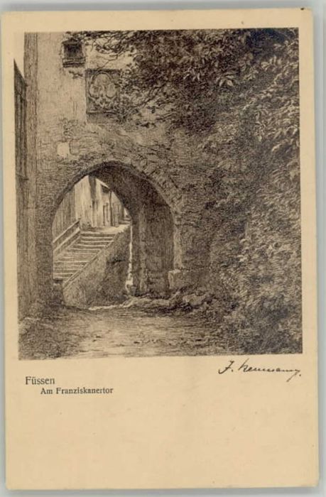 Fuessen ünstlerJ. Neumann Franziskanertor *