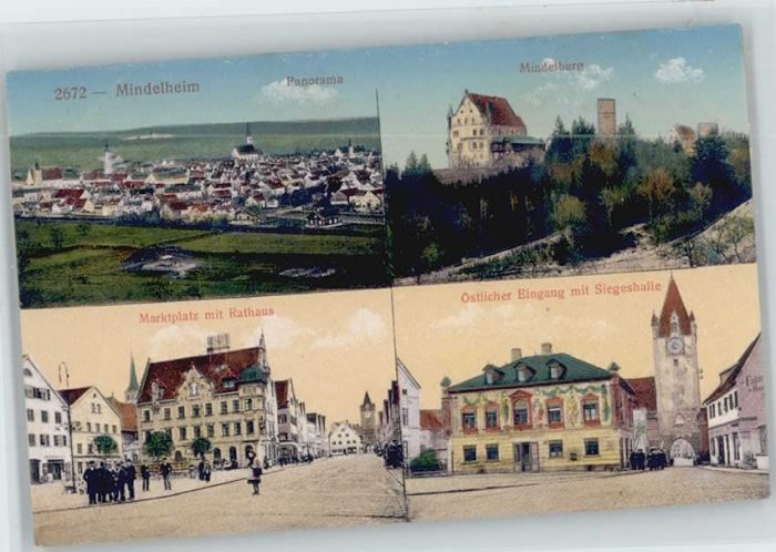 Mindelheim Marktplatz Rathaus Siegeshalle Mindelbu