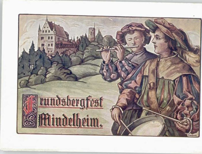Mindelheim Frundsbergfest Künstlerkarte