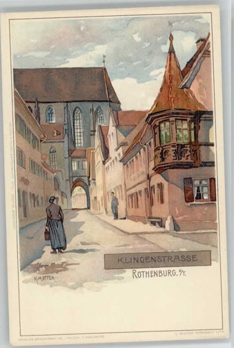 Rothenburg Tauber KünstlerK. Mutter Klingenstrasse