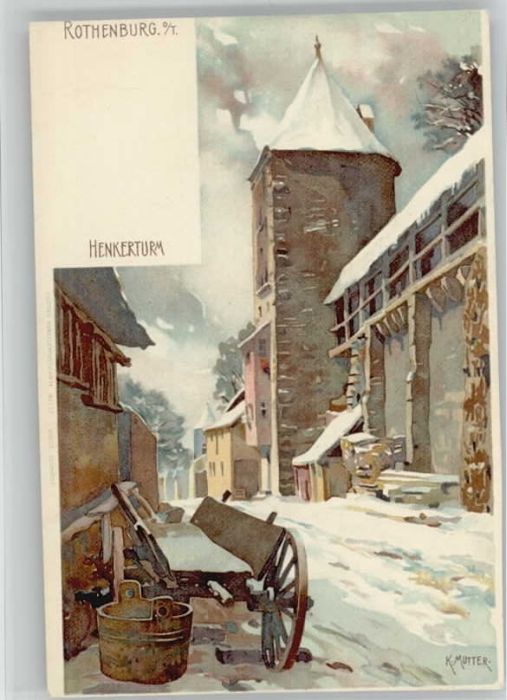 Rothenburg Tauber Henkerturm KünstlerK. Mutter