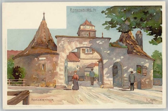 Rothenburg Tauber Roedertor KünstlerK. Mutter
