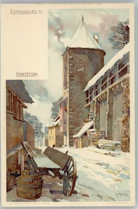 Rothenburg Tauber Henkerturm KünstlerK. Mutter