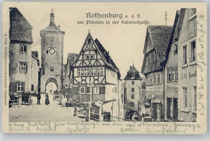 Rothenburg Tauber Plönlein Schmiedgasse