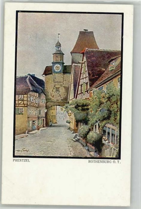 Rothenburg Tauber Künstlerkarte ungelaufen ca. 1920