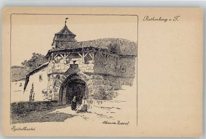 Rothenburg Tauber Spitalbastei KünstlerMaria Ressel ungel