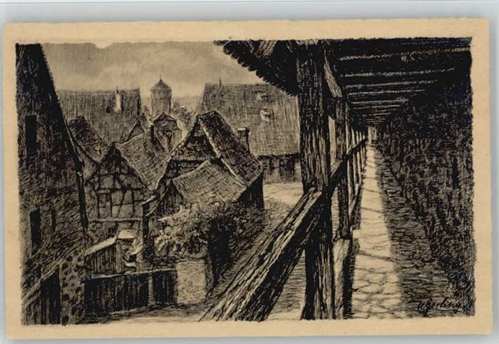 Rothenburg Tauber Künstlerkarte ungelaufen ca. 1920
