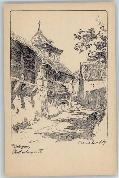 Rothenburg Tauber KünstlerMaria Ressel ungelaufen ca. 192
