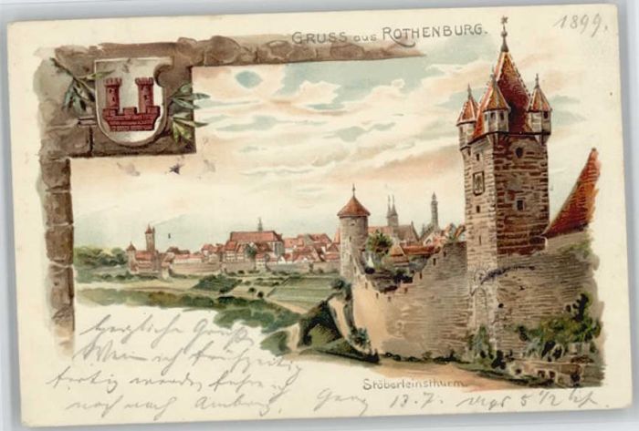 Rothenburg Tauber Stöberleinturm x 1899