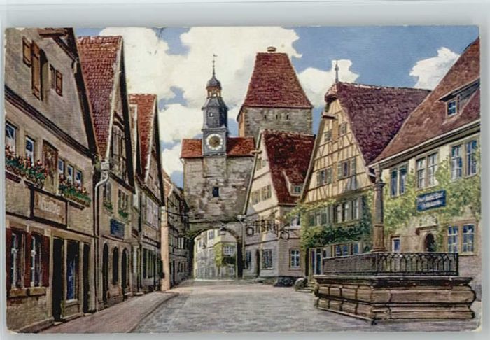 Rothenburg Tauber Rödergasse Markusturm x 1913