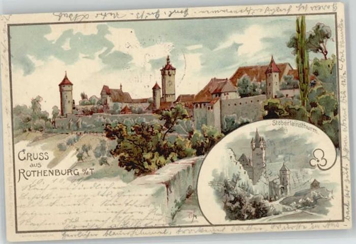 Rothenburg Tauber Stöberleinturm x 1899