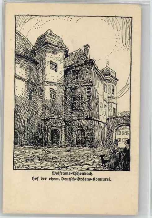 Wolframs-Eschenbach Künstlerkarte ungelaufen ca. 1920