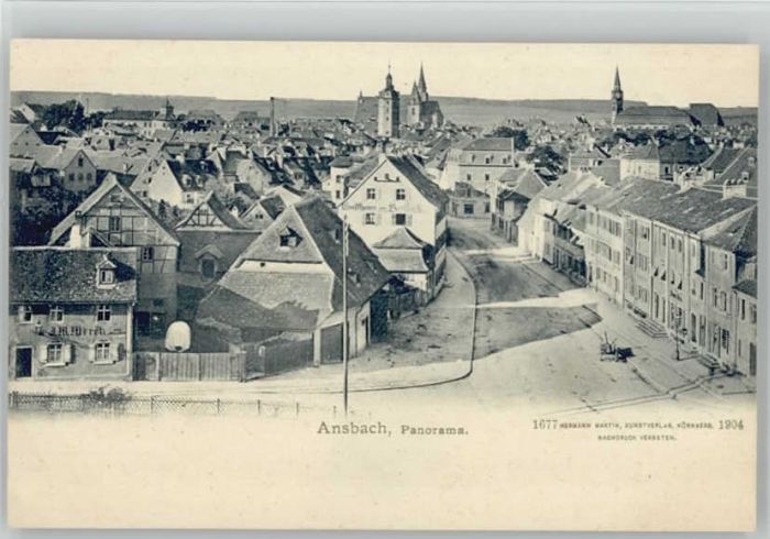 Ansbach Mittelfranken  ungelaufen ca. 1900