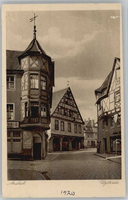 Ansbach Mittelfranken Utzstrasse ungelaufen ca. 1920