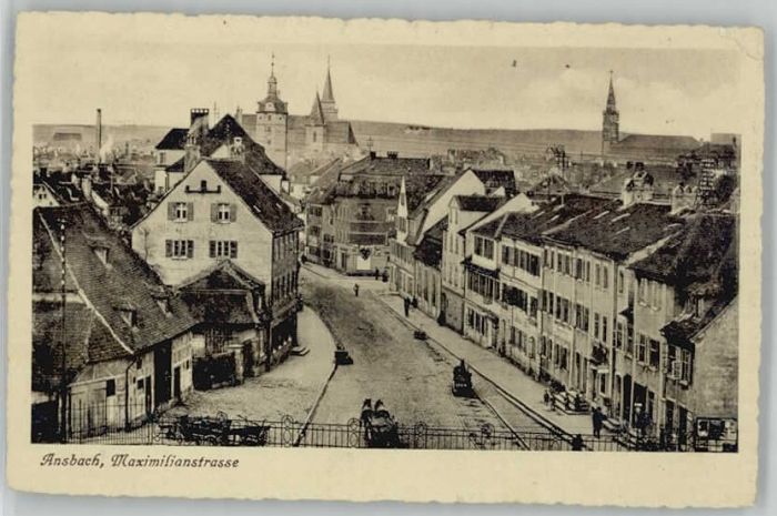 Ansbach Mittelfranken Maximilianstrasse x 1917