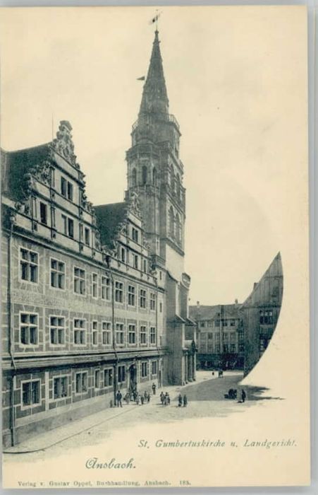 Ansbach Mittelfranken St. Gumbertus Kirche  ungelaufen ca. 19