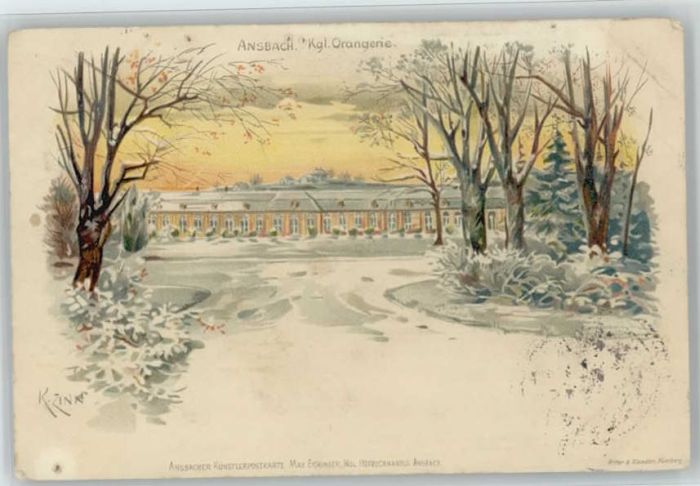 Ansbach Mittelfranken KünstlerK. Zinn x 1899