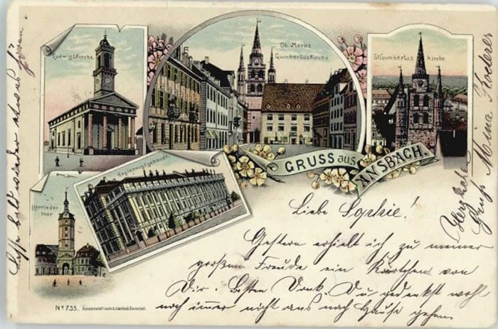 Ansbach Mittelfranken St. Gumbertus Kirche Ludwigs Kirche Her