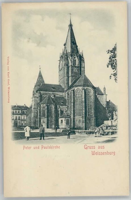 Weissenburg Bayern Weissenburg  Pauls Kirche  ungelaufen c