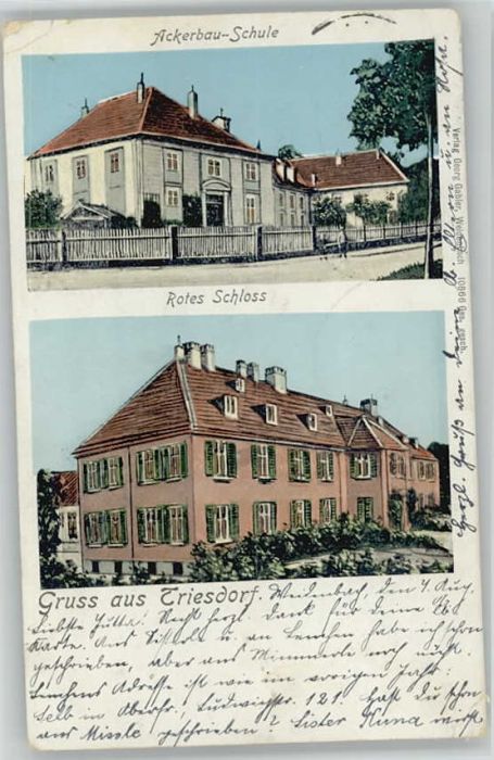 Triesdorf  Ackerbau Schule Rotes Schloss x 1906