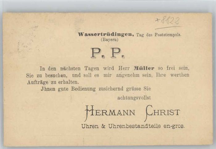 Wassertruedingen hrenbestandteile Hermann Christ x 1890