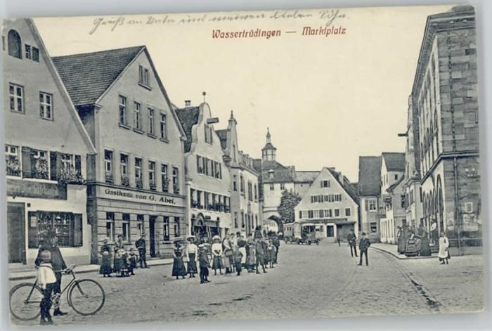 Wassertruedingen arktplatz Feldpost x 1915