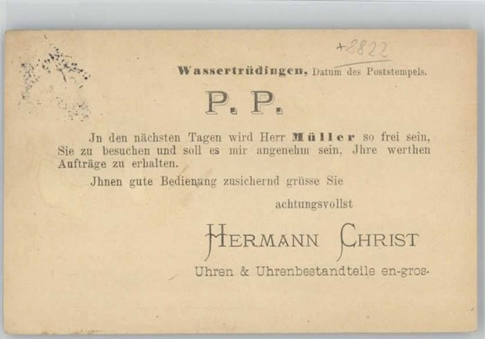 Wassertruedingen hrenbestandteile Hermann Christ x 1889