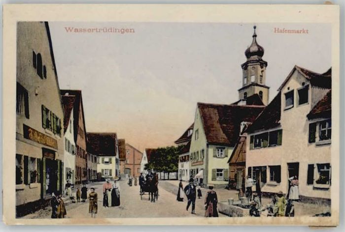 Wassertruedingen afenmarkt ungelaufen ca. 1920