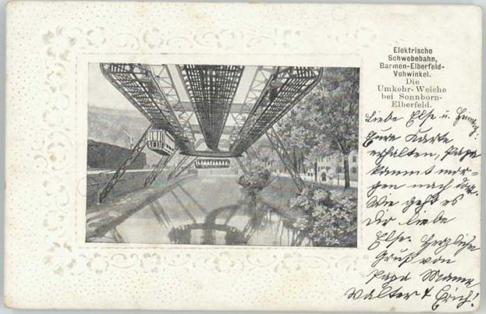 Barmen Wuppertal Elberfeld Vohwinkel Schwebebahn Prägedr
