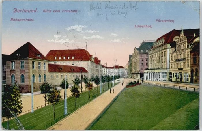 DORTMUND  CITY Freistuhl Bahnpostamt Loewenhof Fuerstenhof x