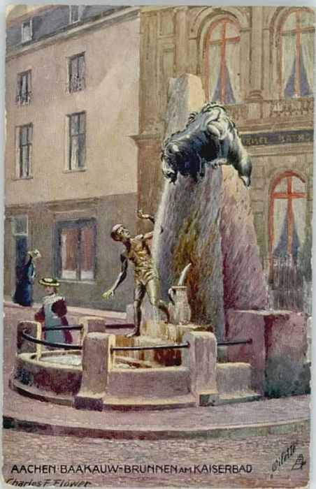 AACHEN NRW Baakauw-Brunnen KuenstlerCharles E. Flower