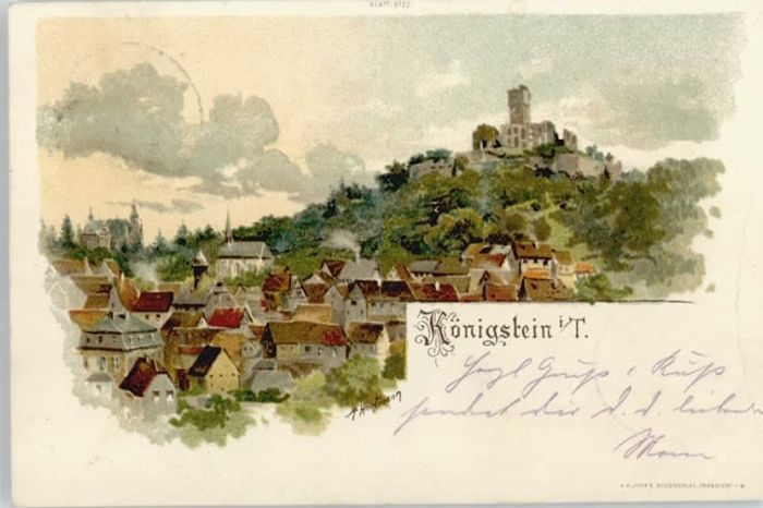 Koenigstein Saechsische Schweiz Königstein Künstlerkarte KünstlerHartma