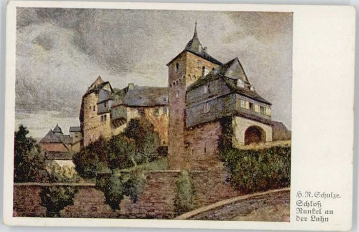 Runkel Lahn Runkel Künstlerkarte Schloss Runkel