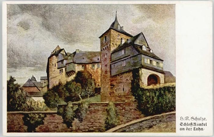 Runkel Lahn Runkel Künstlerkarte Schloss Runkel