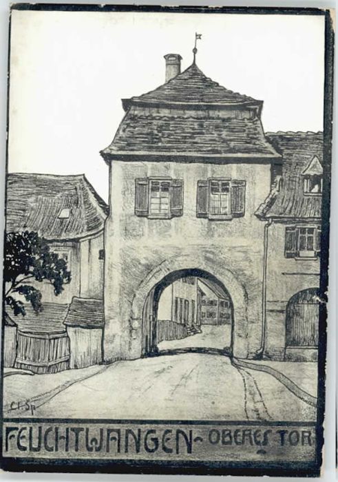 Feuchtwangen Oberes Tor Künstlerkarte