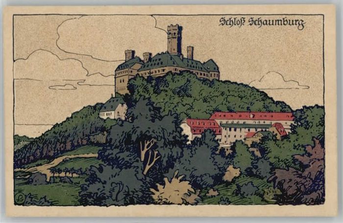 Balduinstein Schloss Schaumburg Künstlerkarte