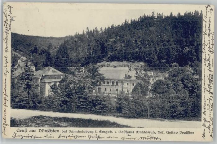 Schmiedeberg  Dippoldiswalde Dönschten Gasthaus Waldesruh