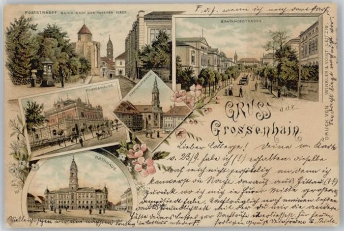 Grossenhain Sachsen Bahnhofstrasse Poststrasse