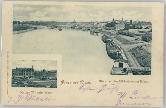 Riesa Sachsen Riesa Elbbrücke Kaiser Wilhelm Platz