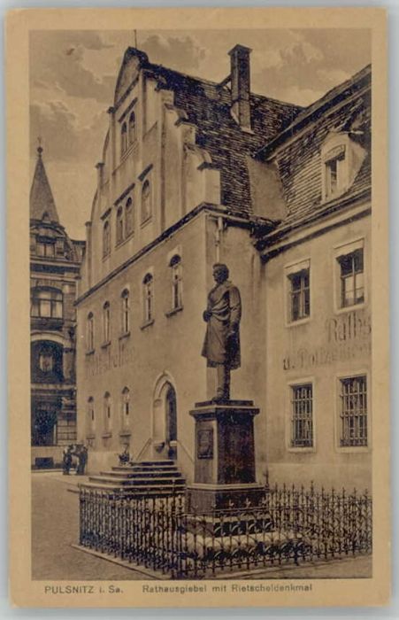 Pulsnitz Sachsen Pulsnitz Rathaus Rietschel Denkmal