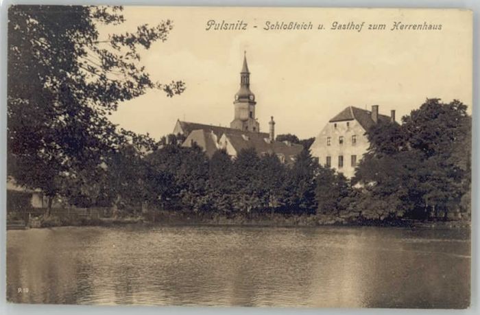 Pulsnitz Sachsen Pulsnitz Schlossteich Gasthof Herrenhau