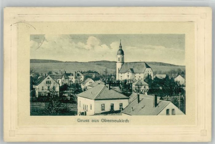 Neukirch Lausitz Prägedruckkarte Oberneukirch