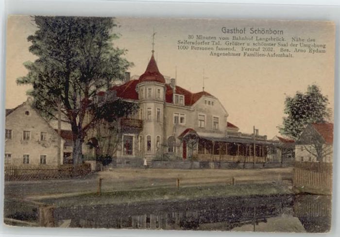 Schoenborn Dresden handschriftlich] Gasthof Schönborn x