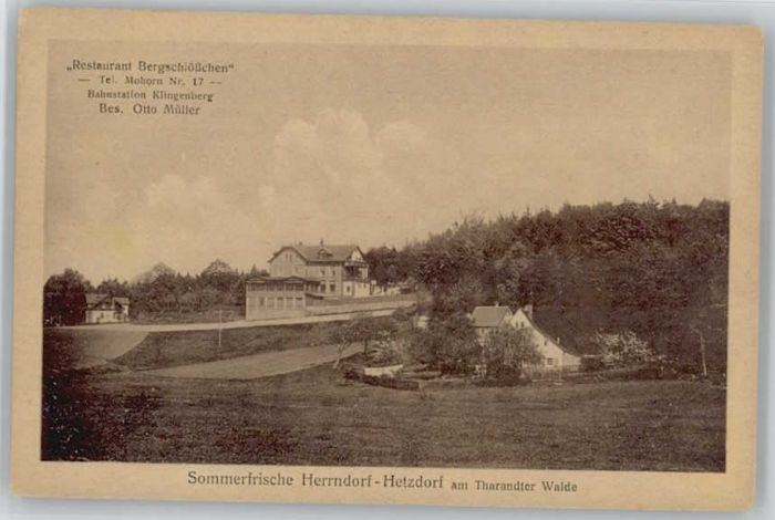 Mohorn Herrndorf-Hetzdorf Restaurant Bergschlö