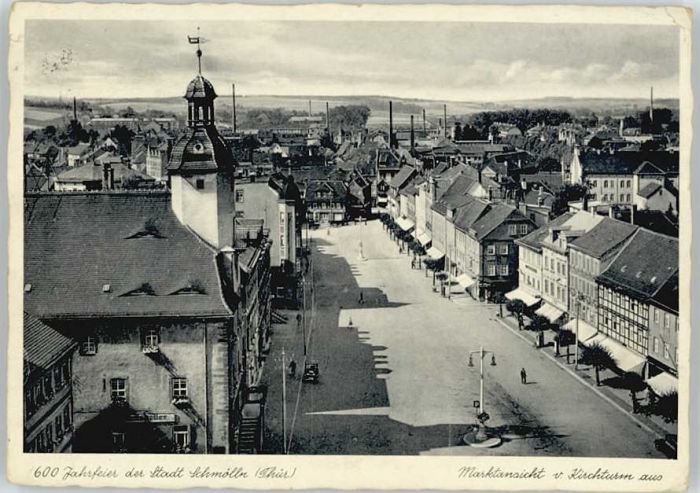 Schmoelln Thueringen Schmölln Marktplatz Kirchturm