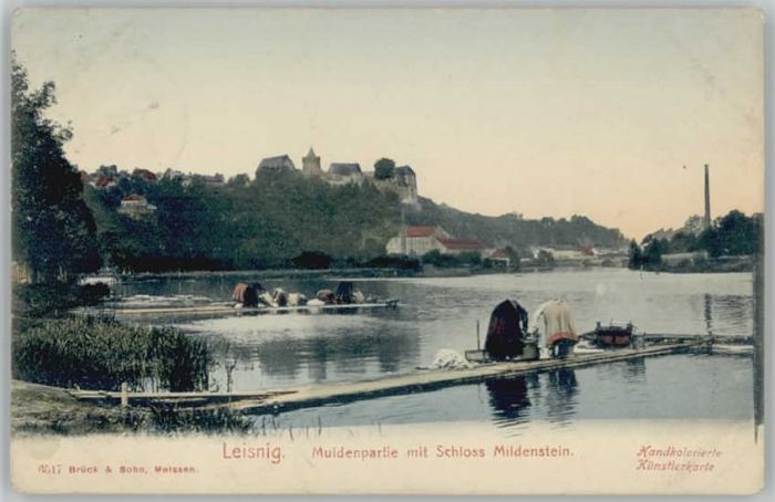 Leisnig Künstlerkarte Schloss Mildenstein