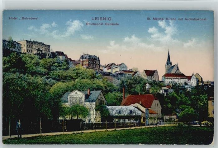 Leisnig Reichspost Gebäude Hotel Belvedere St M